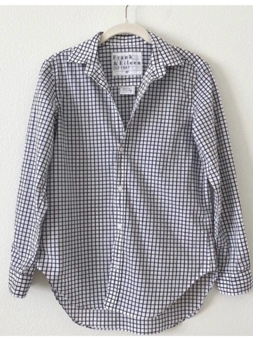 Frank & Eileen Black and White Windowpane Button-Down Shirt